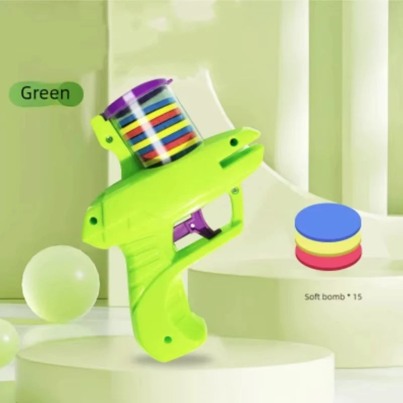 Interactive Turnip Toy Gun – 15-Piece Foam Disc Set for Cats & Dogs