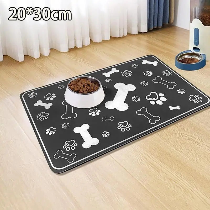 Non-Slip Pet Feeding Mat – Absorbent & Waterproof Bowl Placemat