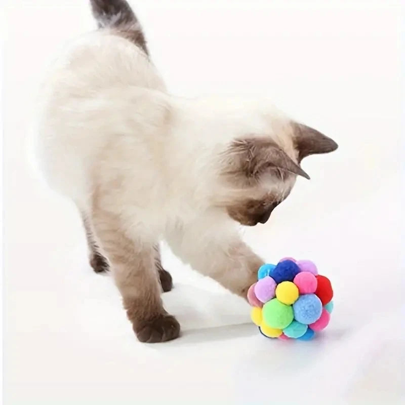 Cat Plush Bell Balls – Colorful Interactive Toy Set