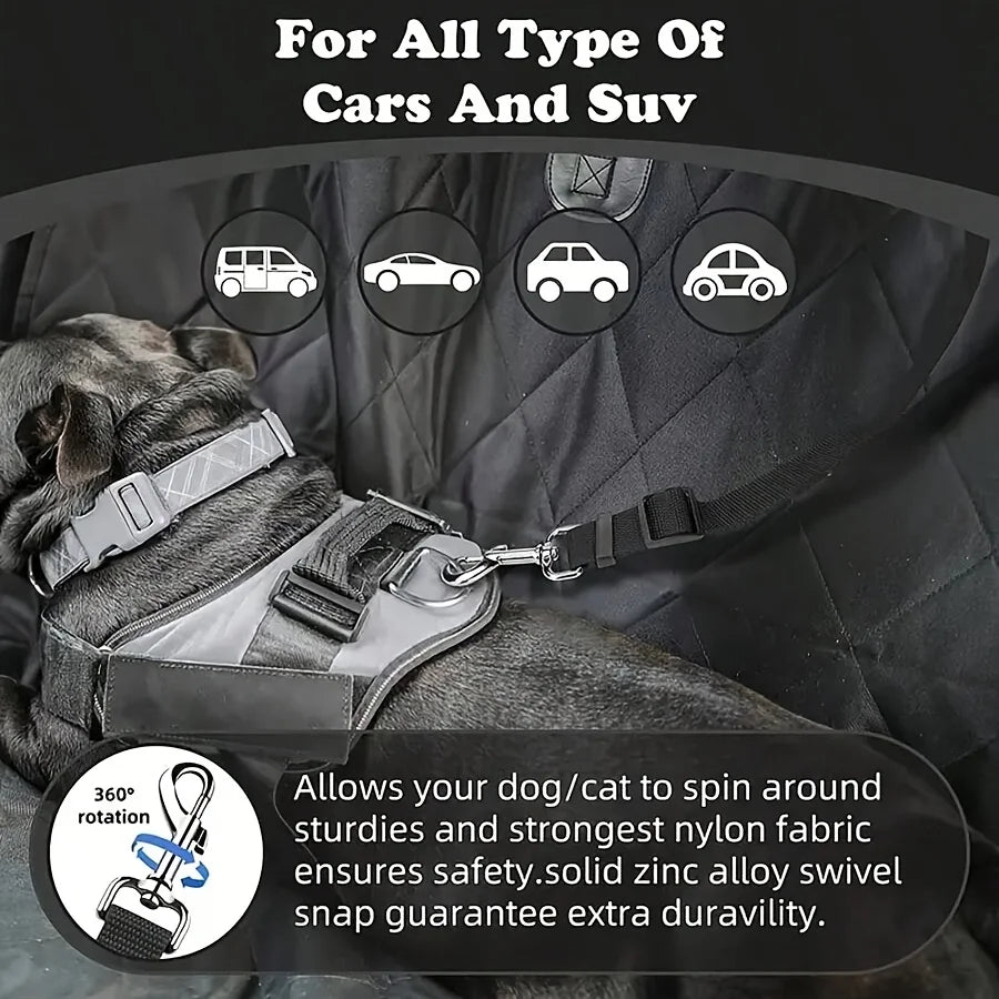 Adjustable Dog Car Seat Belt – Secure & Comfortable Safety Leash
