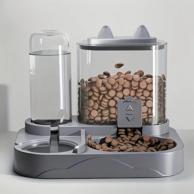 2-in-1 Automatic Pet Feeder & Water Dispenser – Large Capacity