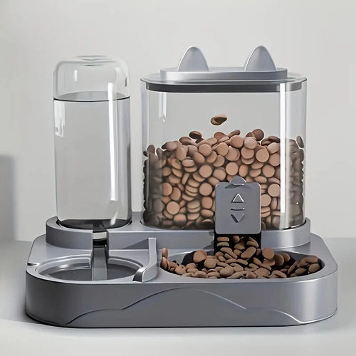 2-in-1 Automatic Pet Feeder & Water Dispenser – Large Capacity