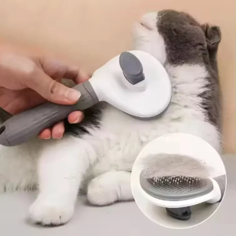 Self-Cleaning Pet Grooming Brush – Hair Removal & Dematting Comb