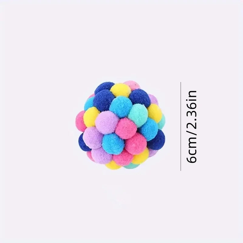 Cat Plush Bell Balls – Colorful Interactive Toy Set
