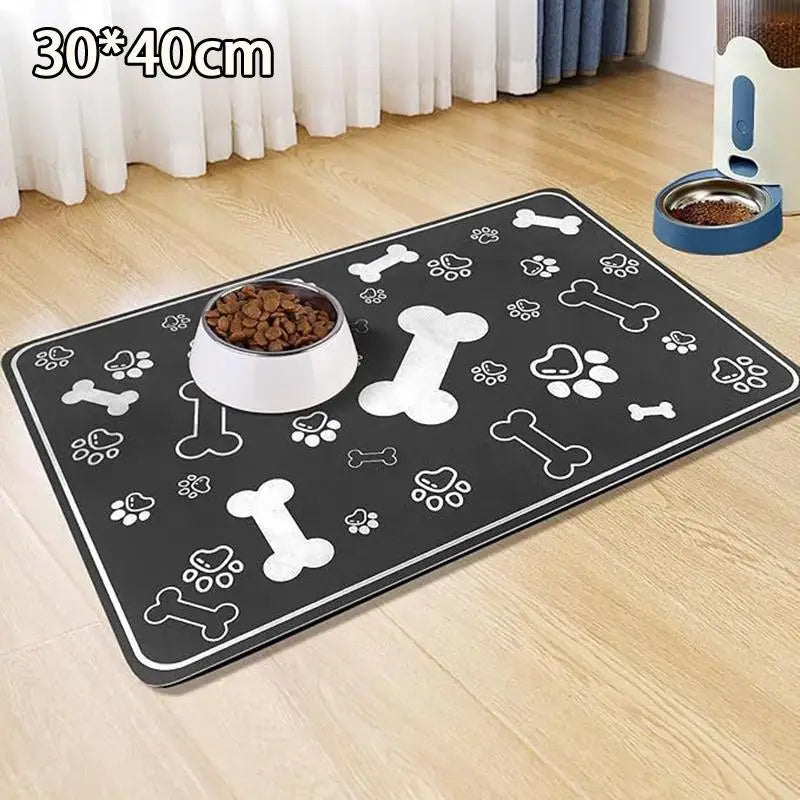 Non-Slip Pet Feeding Mat – Absorbent & Waterproof Bowl Placemat