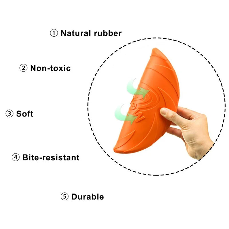 Rubber Dog Flying Disc – Floating & Interactive Training Toy