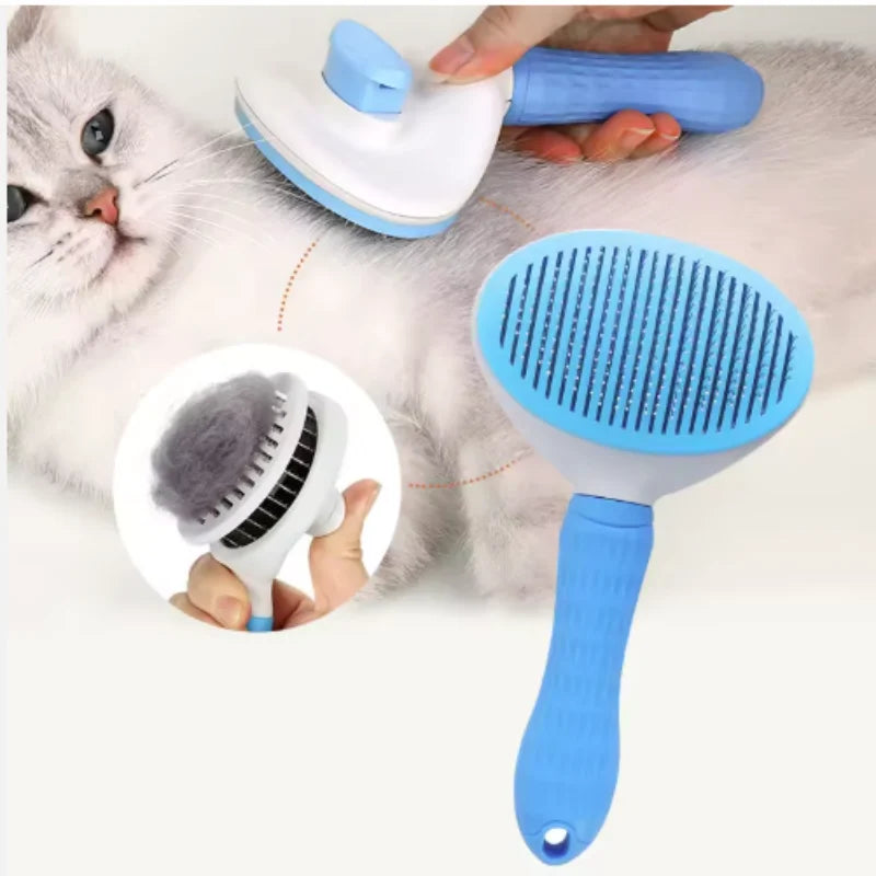 Self-Cleaning Pet Grooming Brush – Hair Removal & Dematting Comb