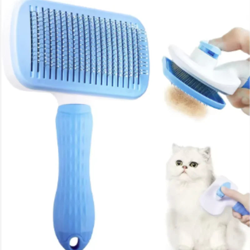 Self-Cleaning Pet Grooming Brush – Hair Removal & Dematting Comb