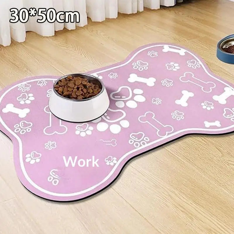 Non-Slip Pet Feeding Mat – Absorbent & Waterproof Bowl Placemat