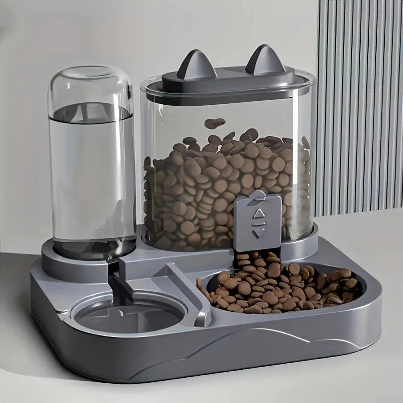 2-in-1 Automatic Pet Feeder & Water Dispenser – Large Capacity