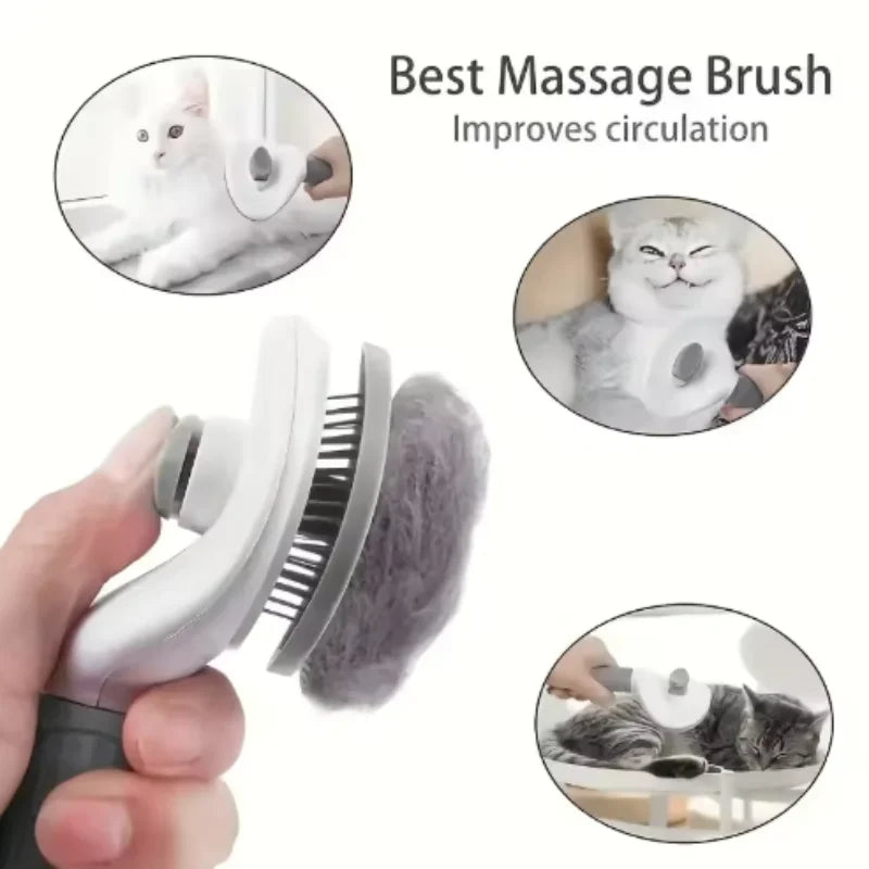 Self-Cleaning Pet Grooming Brush – Hair Removal & Dematting Comb