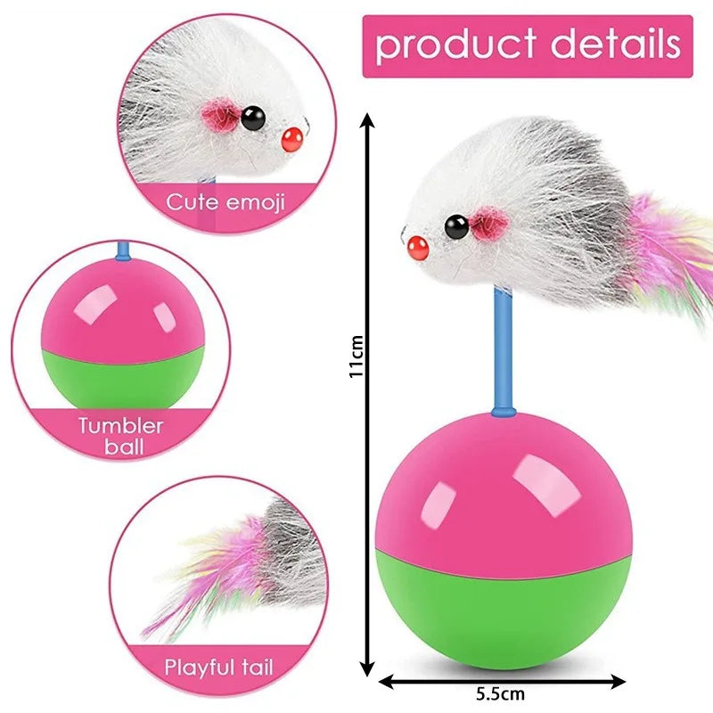 Interactive Pet Toy Ball – Fun Teaser Toy for Cats & Dogs