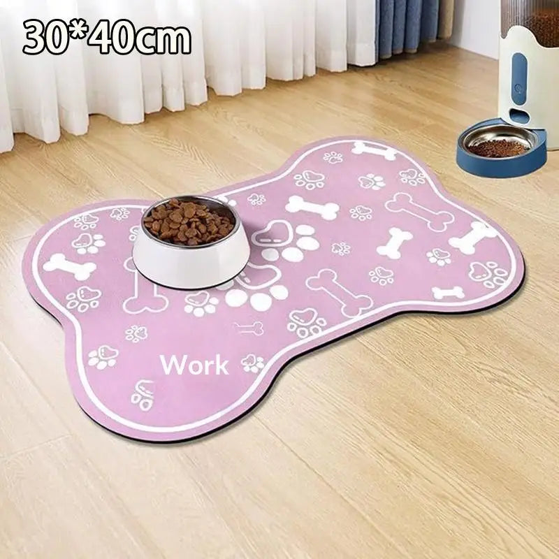 Non-Slip Pet Feeding Mat – Absorbent & Waterproof Bowl Placemat