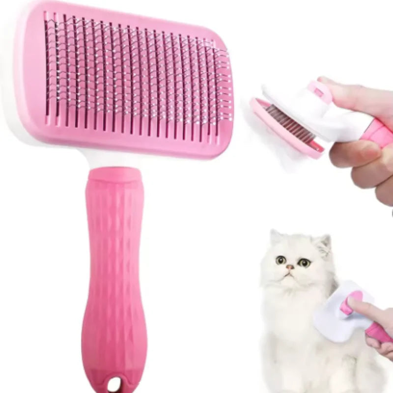 Self-Cleaning Pet Grooming Brush – Hair Removal & Dematting Comb