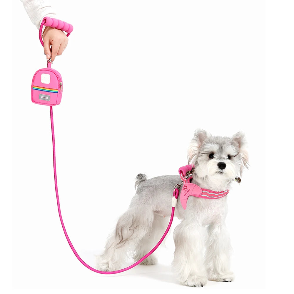 Soft Dog Harness & Leash Set – Breathable Vest for Small Pets