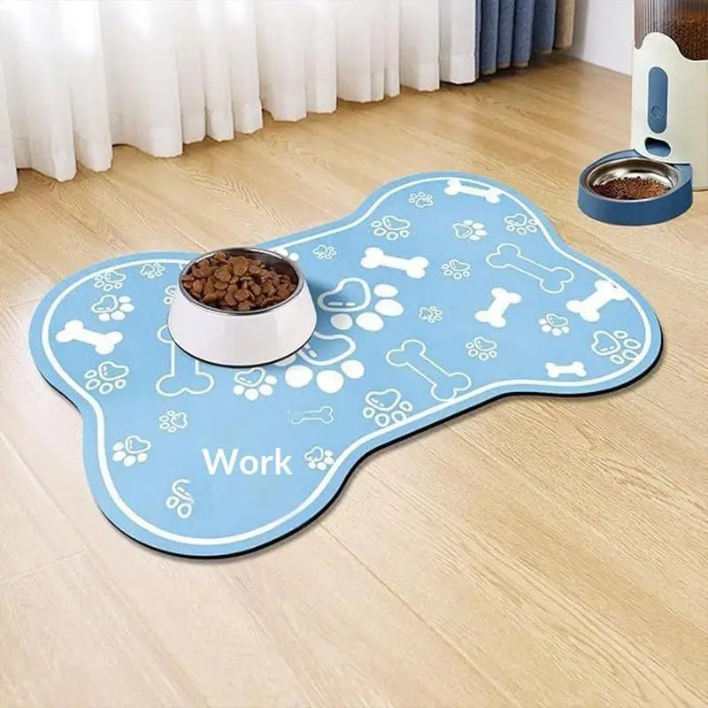 Non-Slip Pet Feeding Mat – Absorbent & Waterproof Bowl Placemat