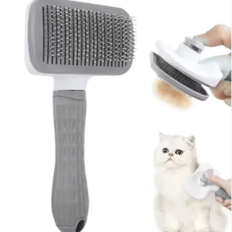 Self-Cleaning Pet Grooming Brush – Hair Removal & Dematting Comb