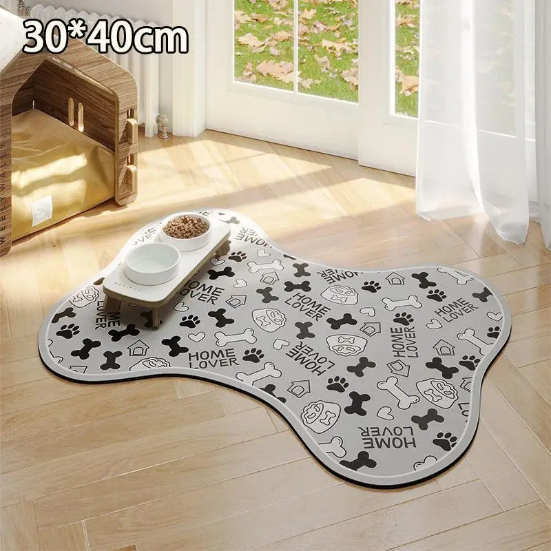 Non-Slip Pet Feeding Mat – Absorbent & Waterproof Bowl Placemat