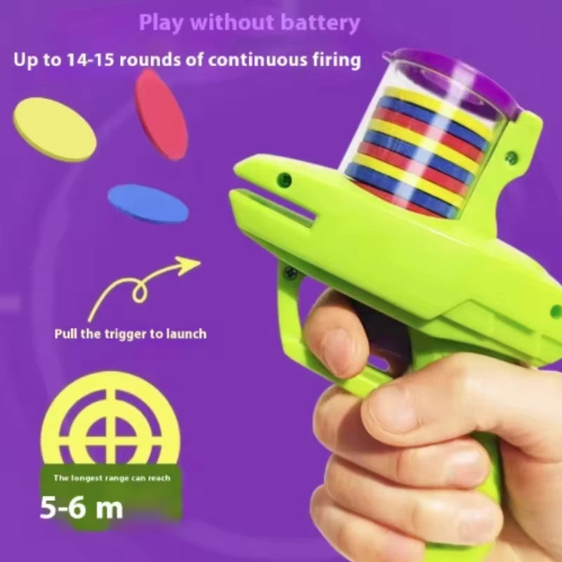 Interactive Turnip Toy Gun – 15-Piece Foam Disc Set for Cats & Dogs