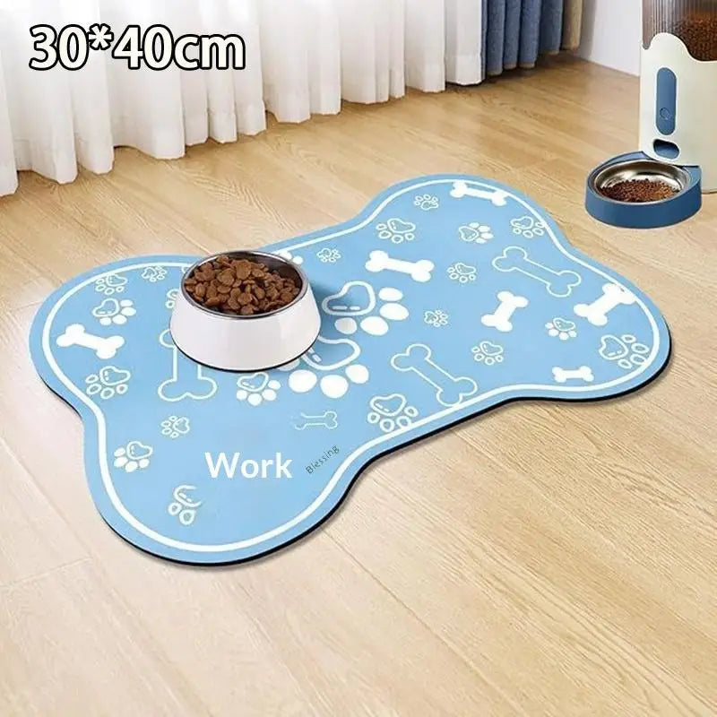 Non-Slip Pet Feeding Mat – Absorbent & Waterproof Bowl Placemat