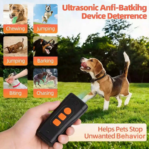 40KHz Ultrasonic Dog Repellent – Rechargeable Anti-Barking Device