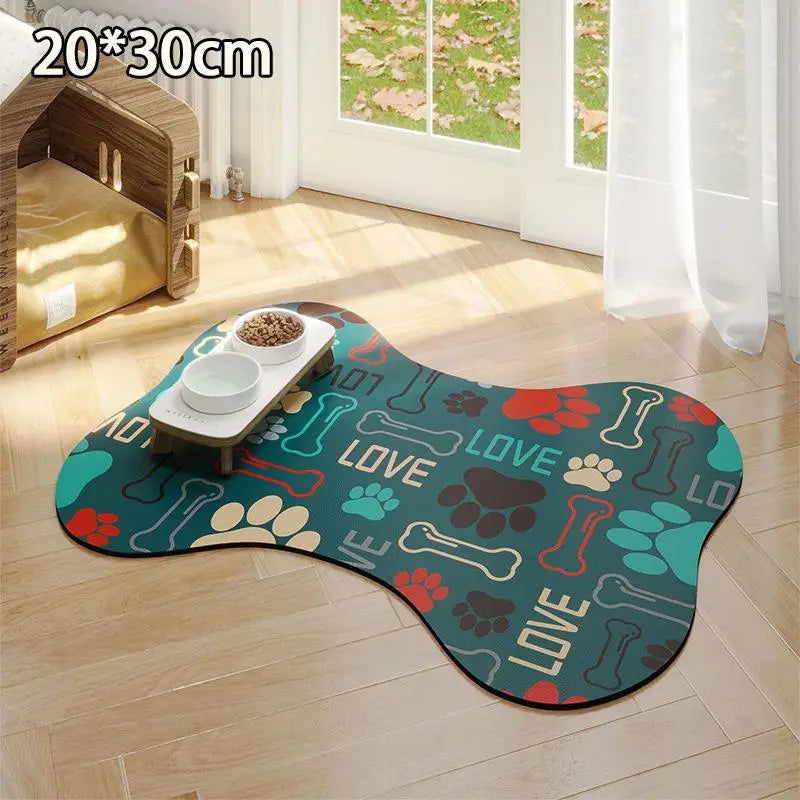 Non-Slip Pet Feeding Mat – Absorbent & Waterproof Bowl Placemat