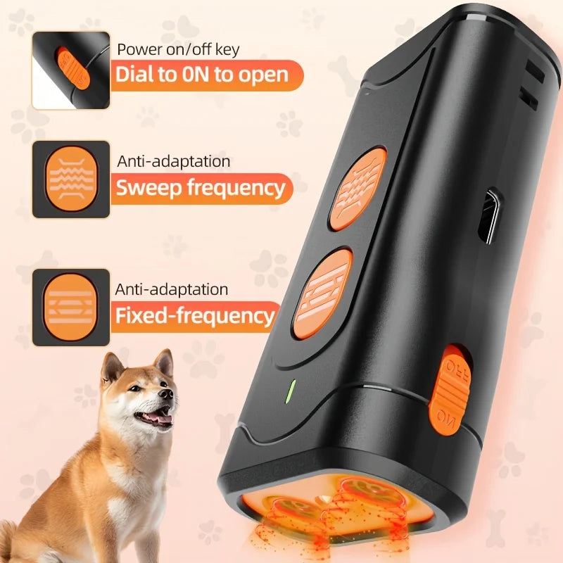40KHz Ultrasonic Dog Repellent – Rechargeable Anti-Barking Device