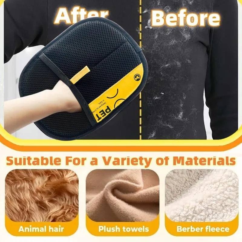 Pet Hair Removal Glove – Two-Sided Grooming & Cleaning Brush