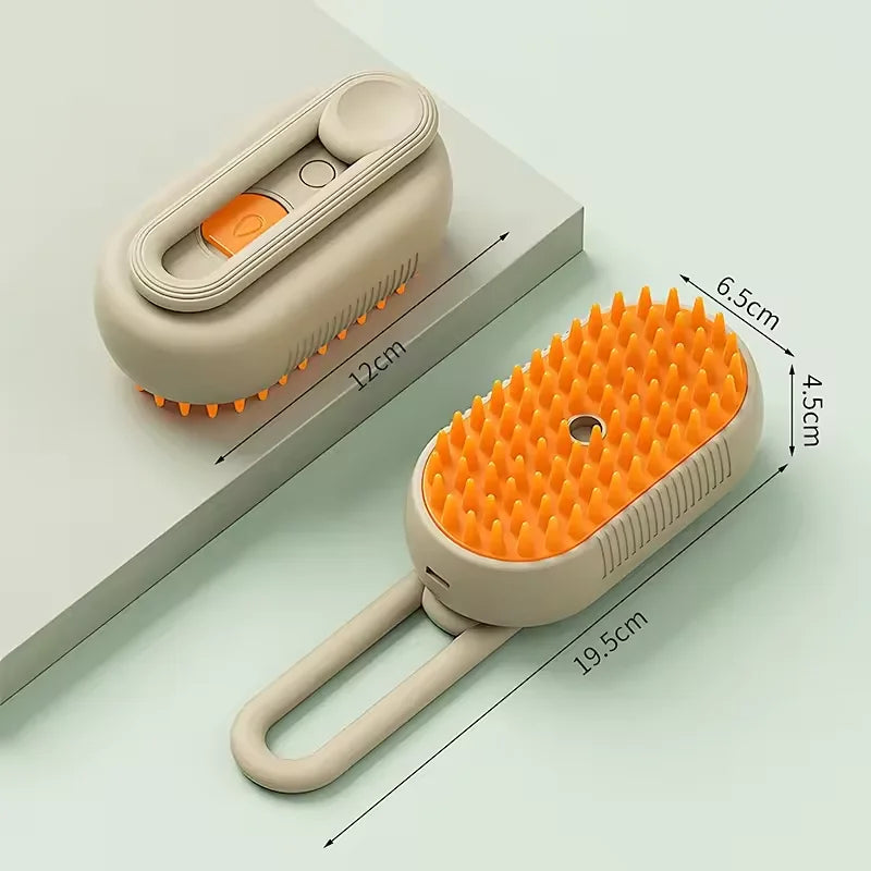 3-in-1 Pet Steam Brush – Hair Remover & Massage Comb