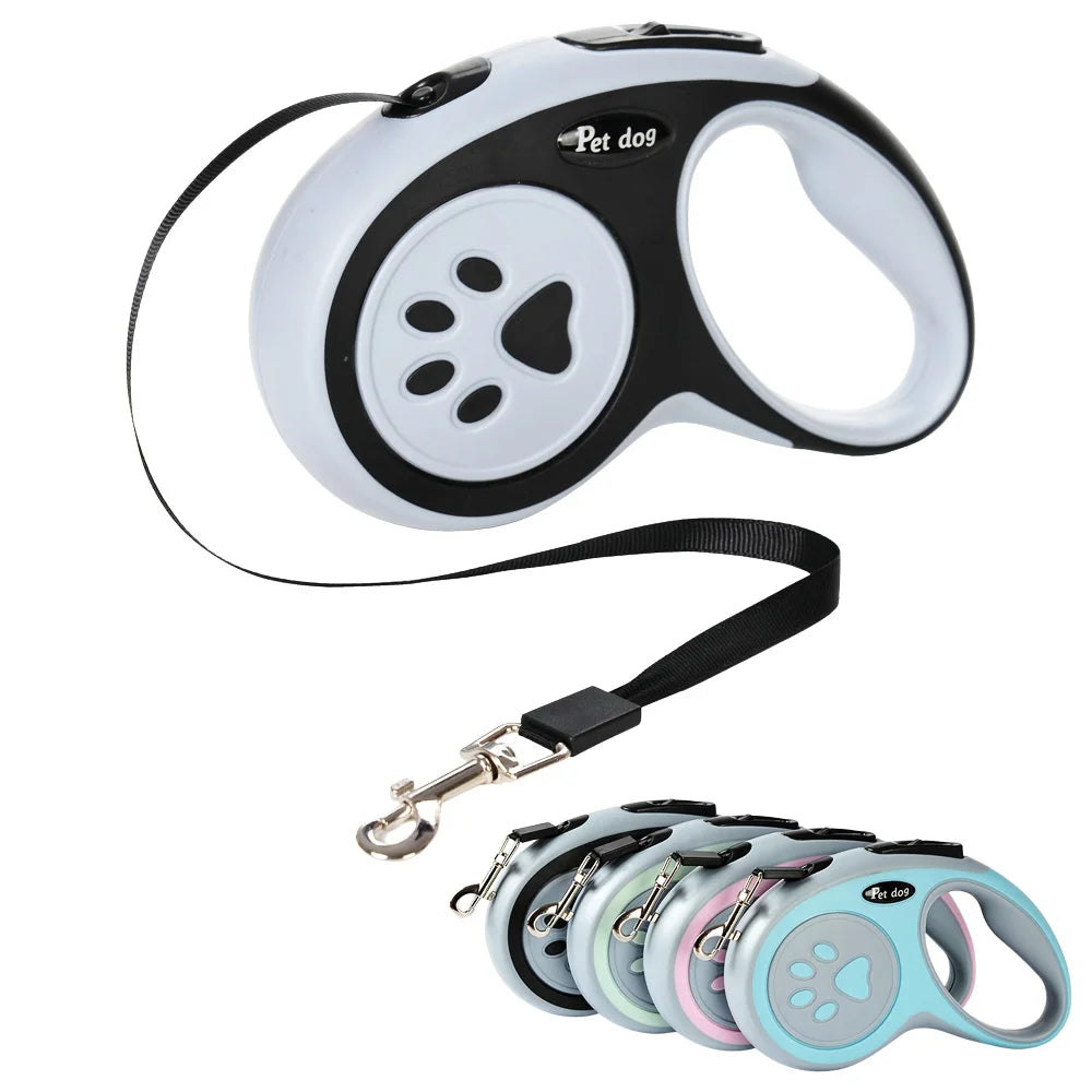 Retractable Dog Leash – 3M/5M Nylon Extendable Lead for Dogs & Cats
