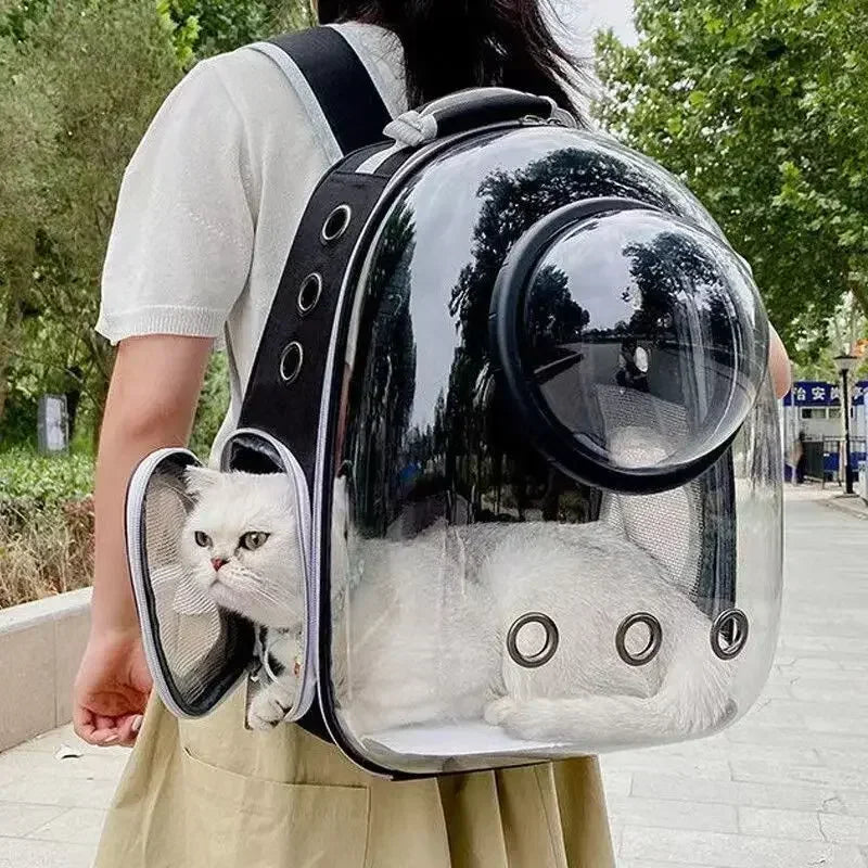 Transparent Pet Carrier Backpack – Breathable Portable Travel Bag