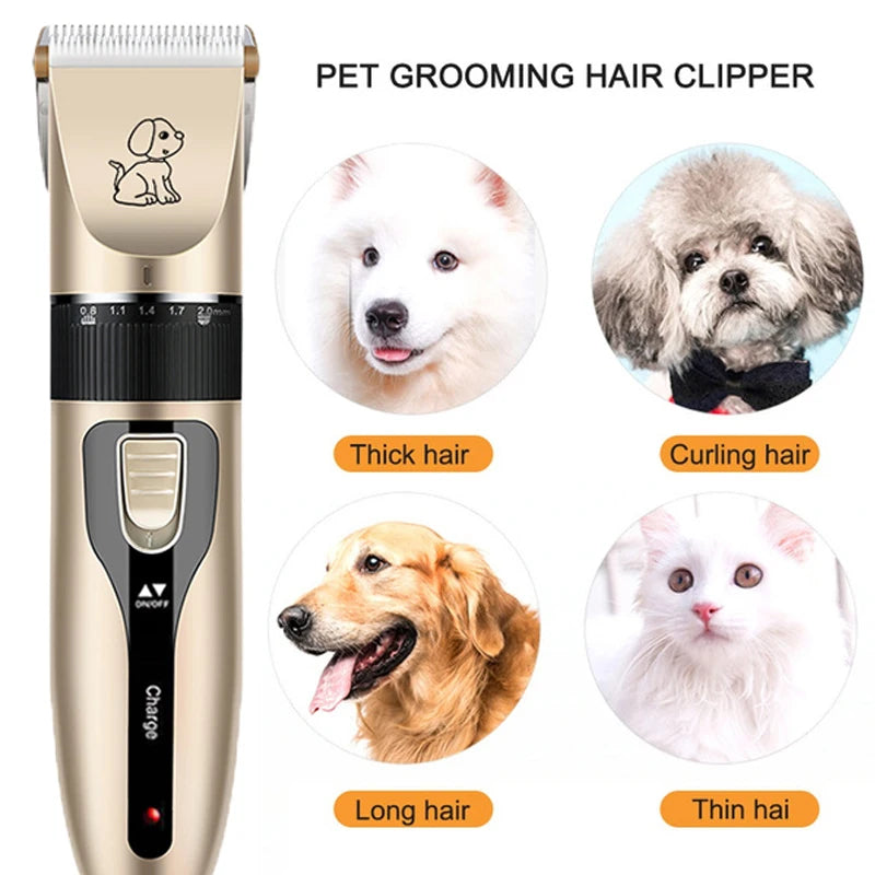Electric Pet Grooming Clipper – Rechargeable Hair Trimmer for Dogs & Cats