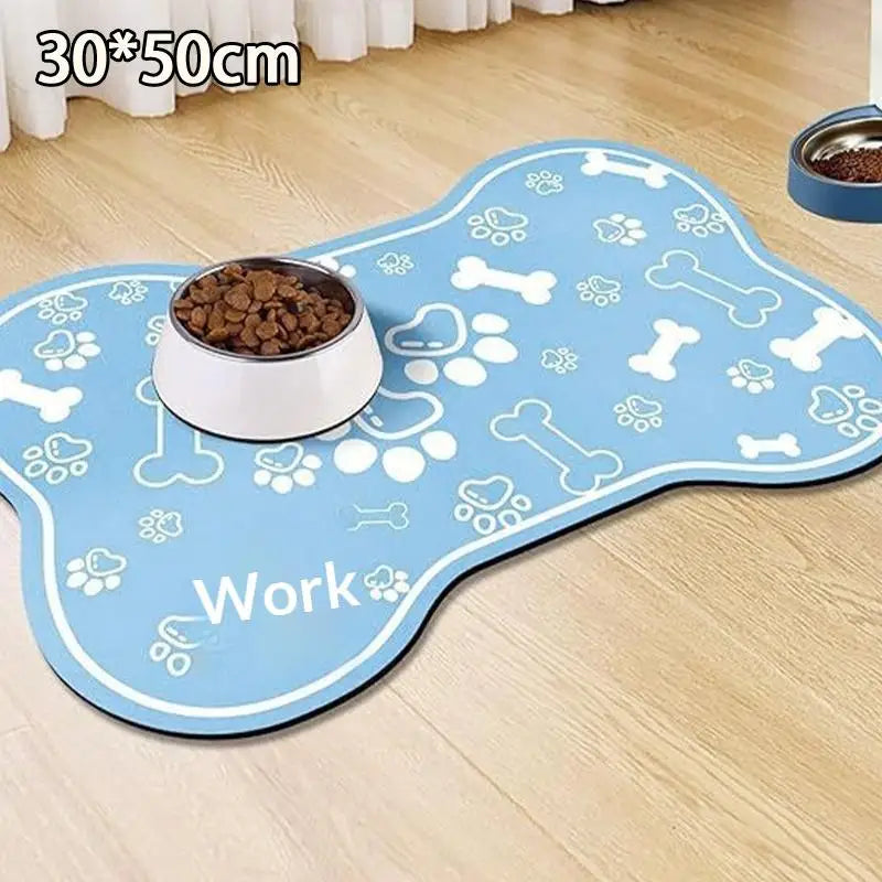 Non-Slip Pet Feeding Mat – Absorbent & Waterproof Bowl Placemat