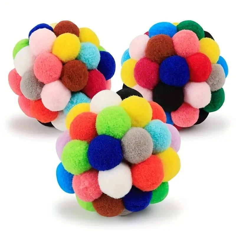 Cat Plush Bell Balls – Colorful Interactive Toy Set