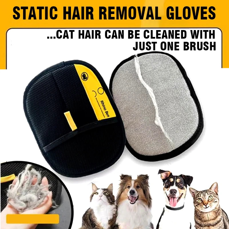 Pet Hair Removal Glove – Two-Sided Grooming & Cleaning Brush