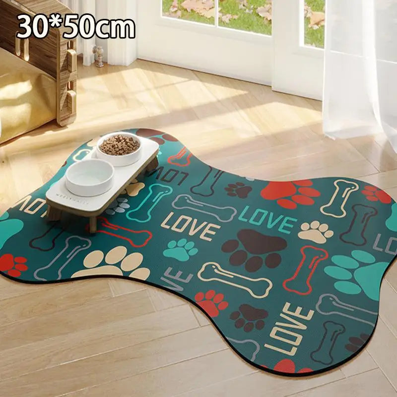 Non-Slip Pet Feeding Mat – Absorbent & Waterproof Bowl Placemat