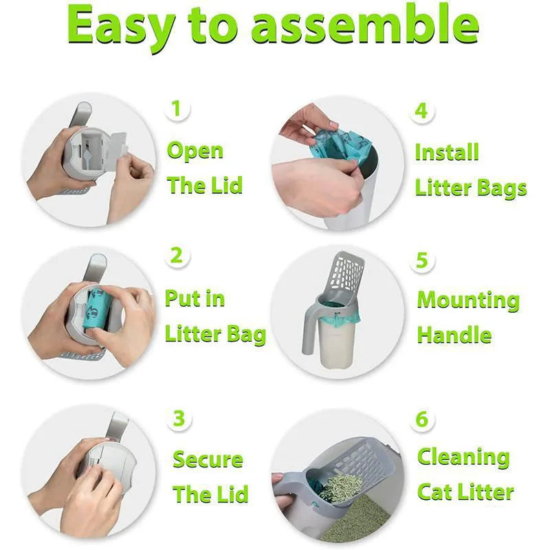 Cat Litter Scoop – Portable Litter Box Cleaning Tool