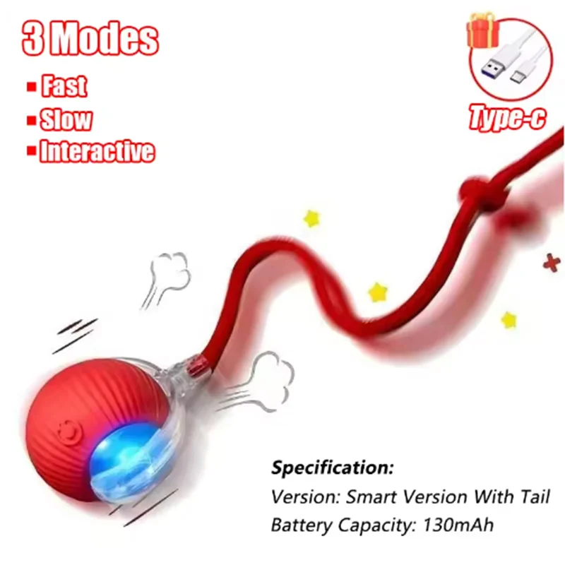 Interactive Smart Cat Ball – Automatic Obstacle-Avoiding Pet Toy