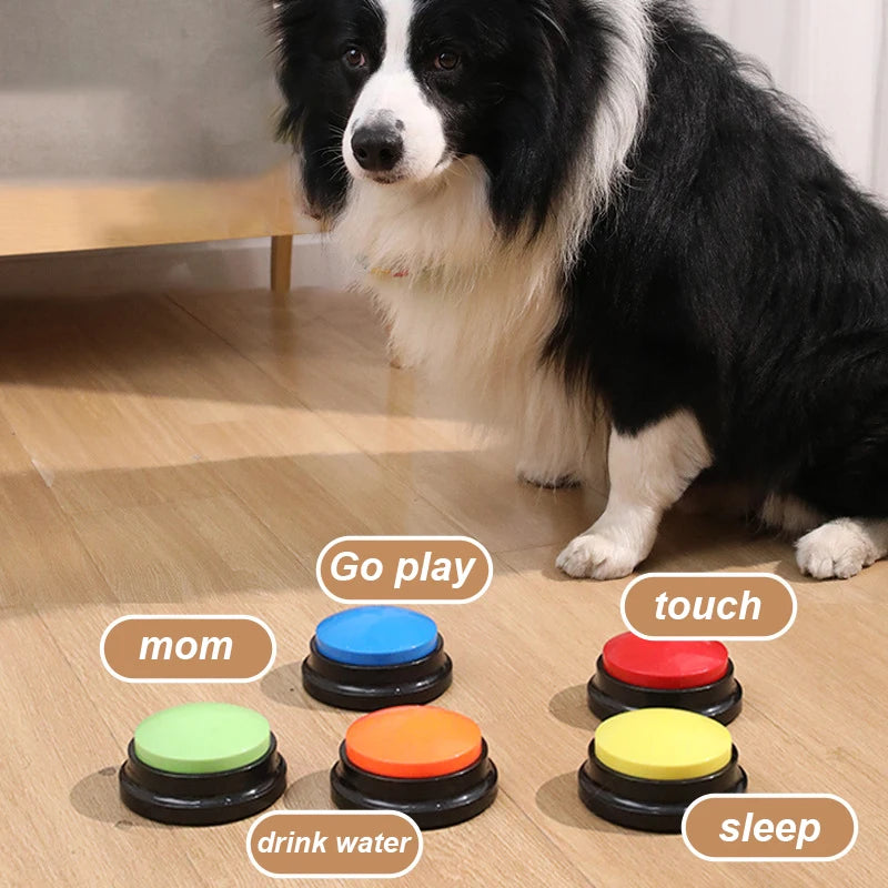 Recordable Pet Talking Button – Interactive Voice Training Toy