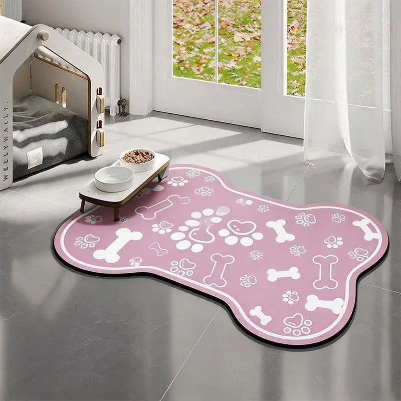 Non-Slip Pet Feeding Mat – Absorbent & Waterproof Bowl Placemat