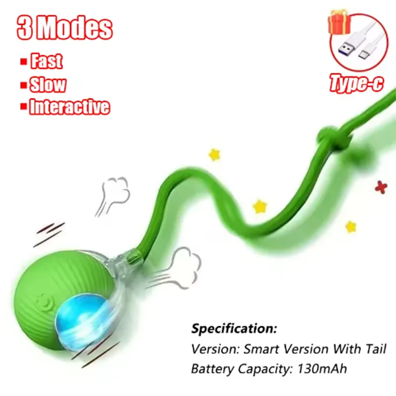 Interactive Smart Cat Ball – Automatic Obstacle-Avoiding Pet Toy