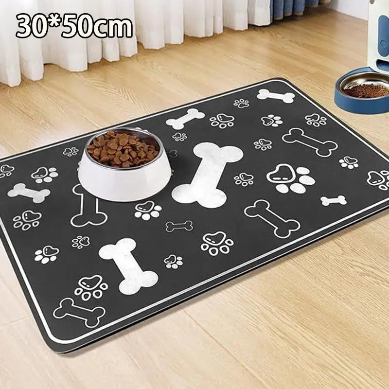 Non-Slip Pet Feeding Mat – Absorbent & Waterproof Bowl Placemat