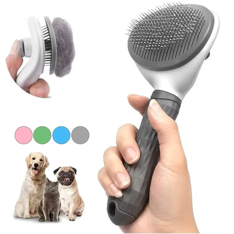 Self-Cleaning Pet Grooming Brush – Hair Removal & Dematting Comb