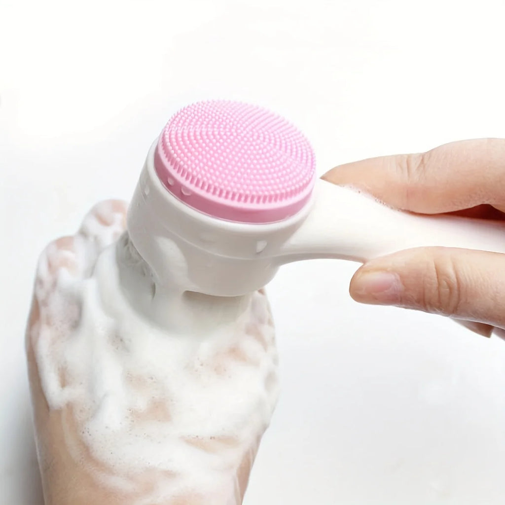 Silicone Pet Paw Cleaner & Massage Brush – Dual-Sided Grooming Tool