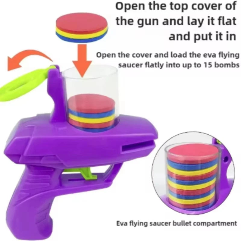 Interactive Turnip Toy Gun – 15-Piece Foam Disc Set for Cats & Dogs
