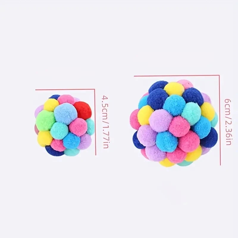 Cat Plush Bell Balls – Colorful Interactive Toy Set