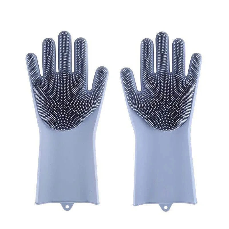 Silicone Pet Bathing Gloves – Grooming & Cleaning Scrubber