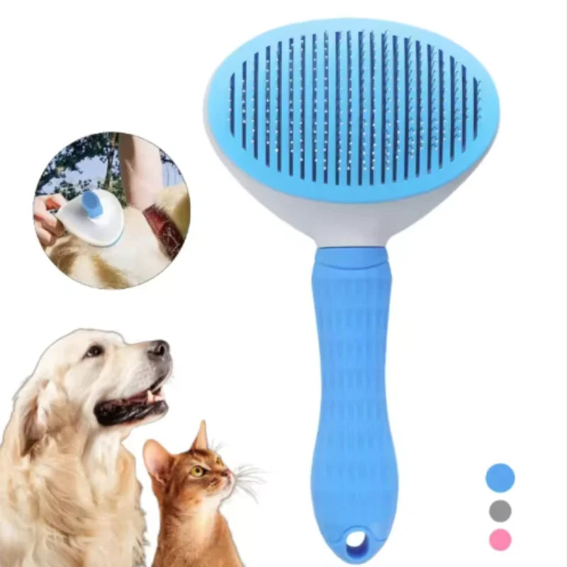 Self-Cleaning Pet Grooming Brush – Hair Removal & Dematting Comb