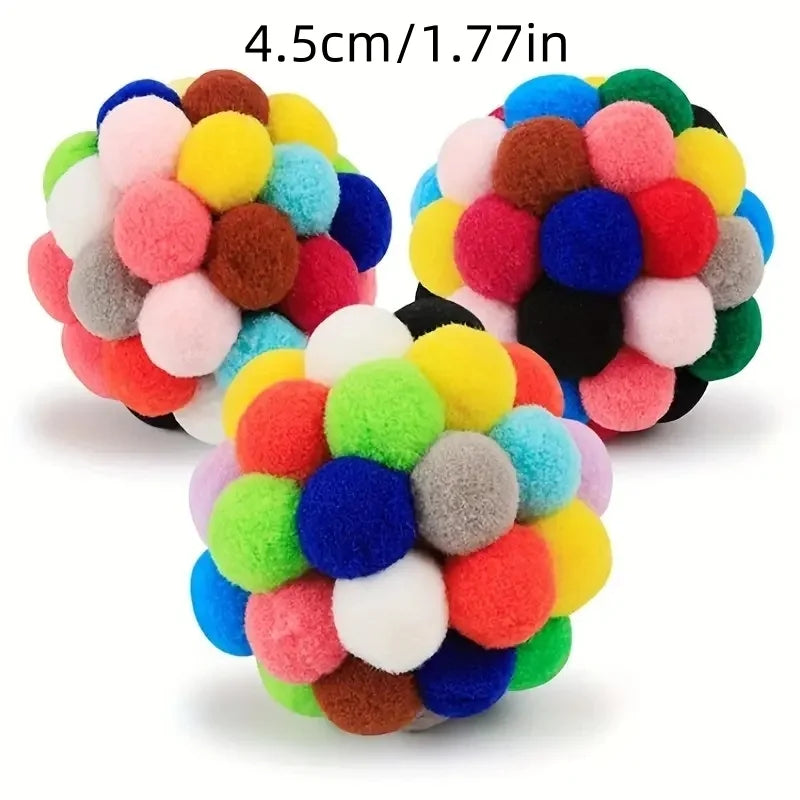 Cat Plush Bell Balls – Colorful Interactive Toy Set
