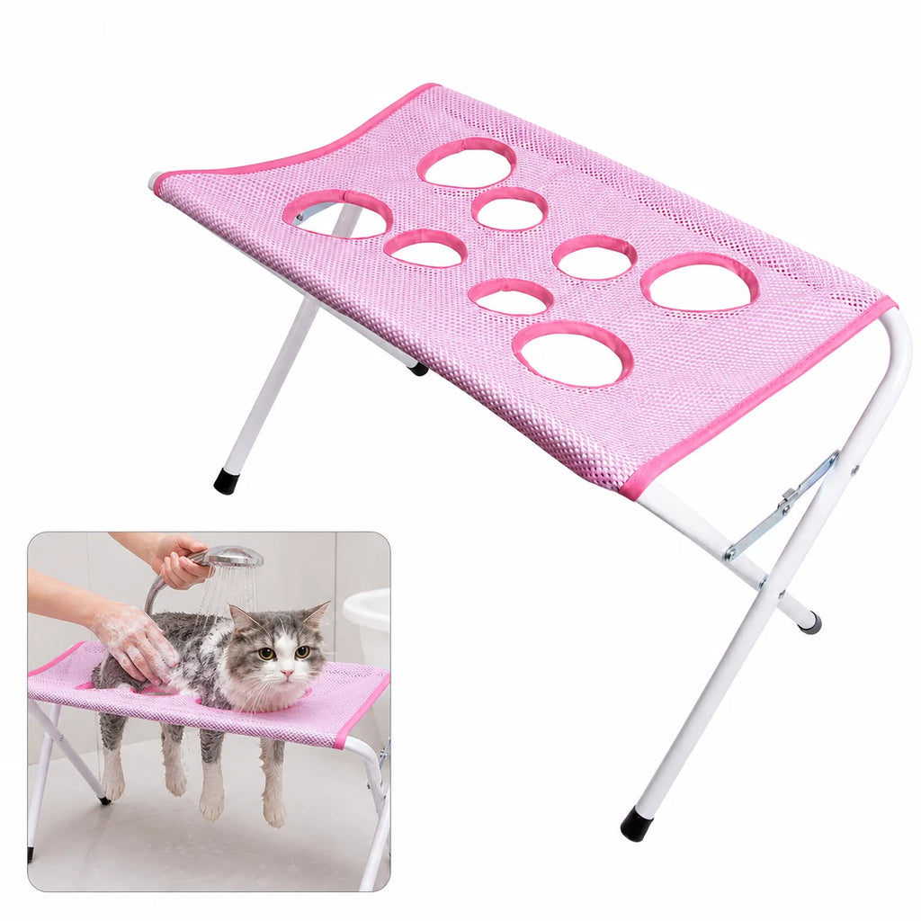 Pet Grooming Hammock – Foldable Bathing & Nail Trimming Holder